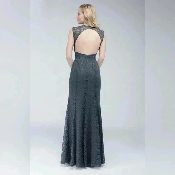 Wtoo 799 Long Lace Bridesmaid Dress WTO799 - NWT - Navy Blue - Picture 1 of 14